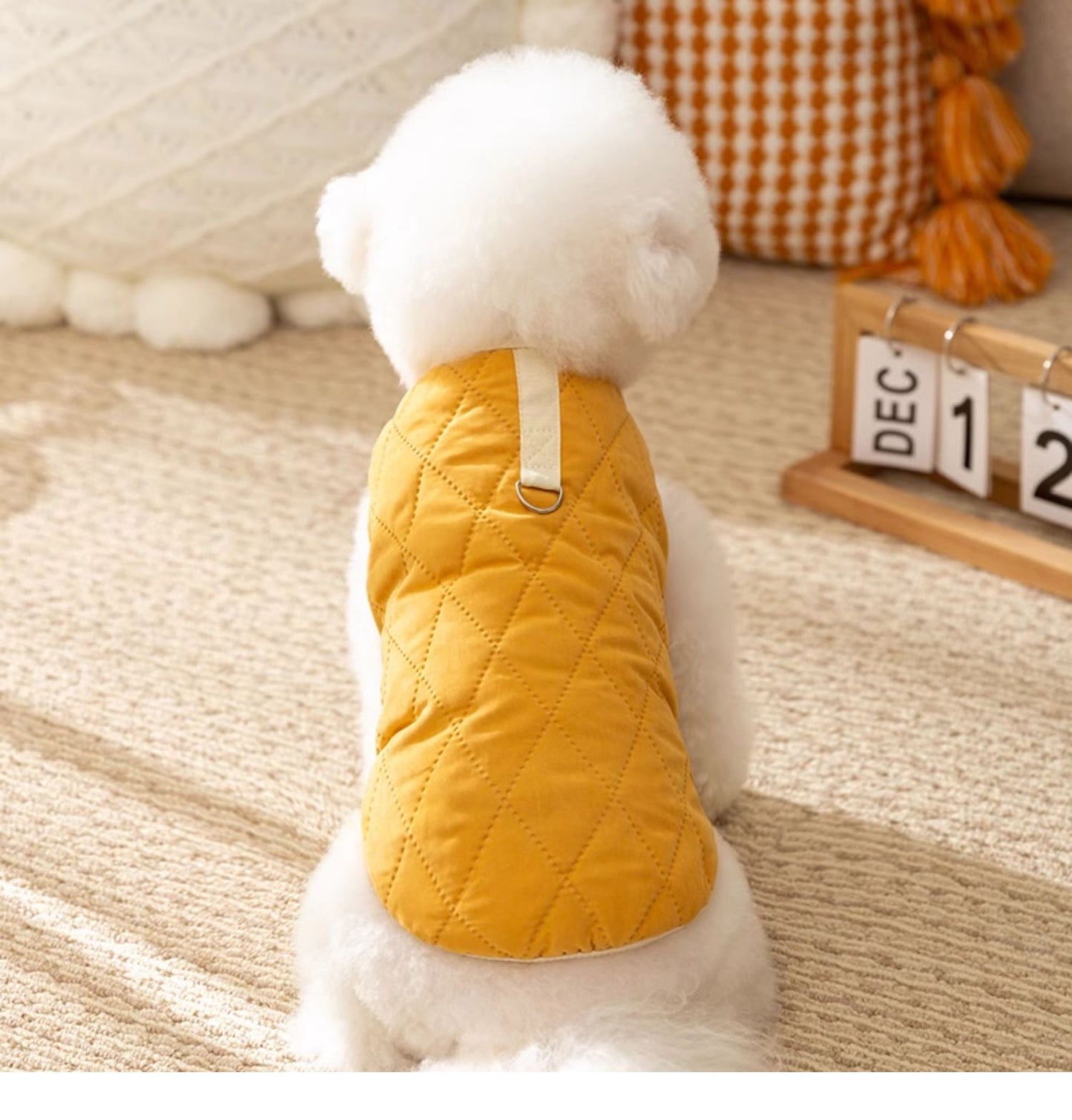 犬服 防寒着 ペット 厚手 無地 コットン 牽引可能 子犬用 猫 洋服 秋冬物