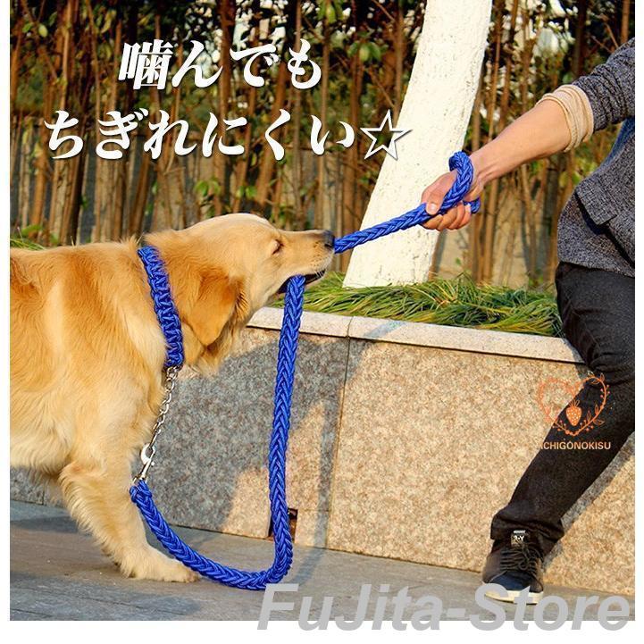 高評価,犬 リード 首輪 極太 ペット ドッグ ハーフチョーク チョーカー 編込み 大型犬 中型犬 小型犬