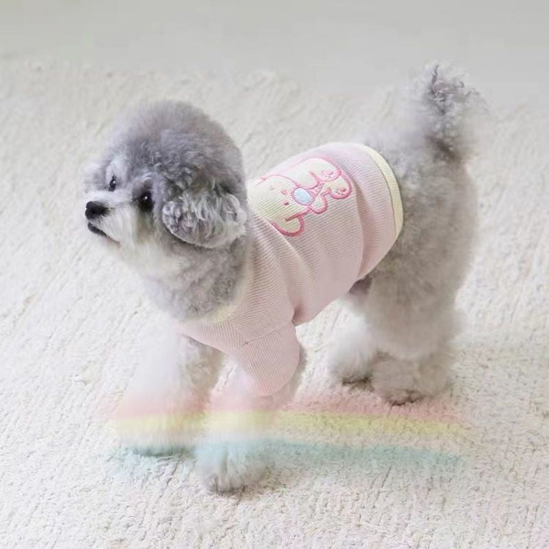 ペット服 猫 犬服 刺繍 ワッフル 春 秋 夏 ボトム ファイター プードル ビションフリーゼ犬 服 犬 犬の服 犬 洋服 犬の服夏 犬洋服