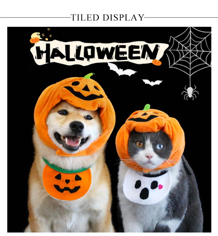 タイムセール 服 衣装 犬 帽子 ハロウィン かぼちゃ パンプキン ペット 着ぐるみ スタイ 被り物 かぼちゃ帽子 コスプレ もしろ ハロウィン 帽子 コスチューム 幽霊 犬 猫 ドッグウェア ペット