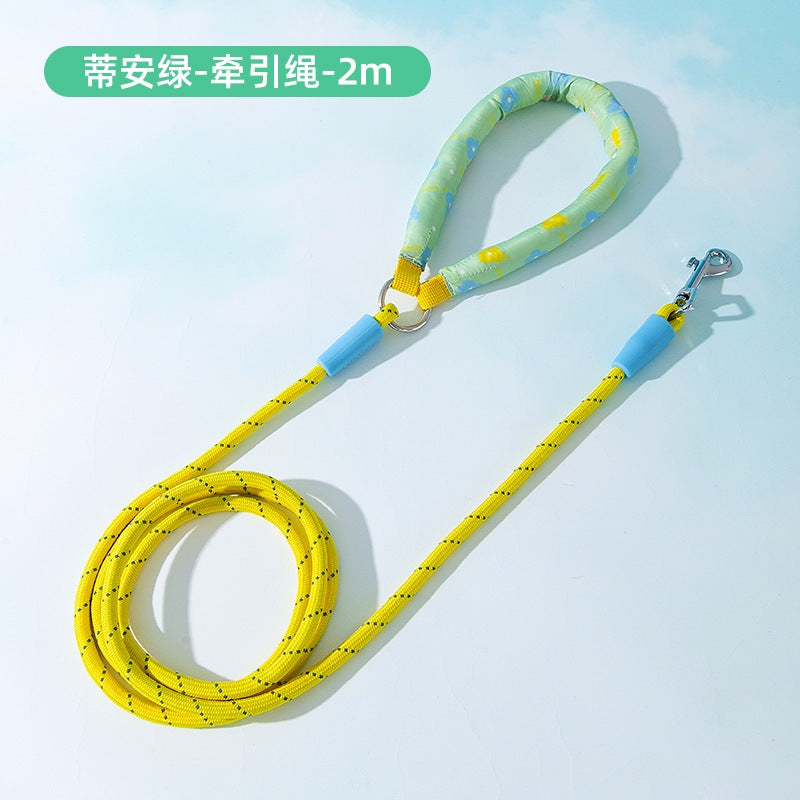 犬 リード ハーネス 紐 散歩紐 犬用デニムハーネス&リード けん引ロープ ペット用品 s07