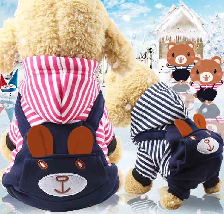 ペットウェ 犬服 秋冬四足厚手ペット犬猫服秋冬服用品