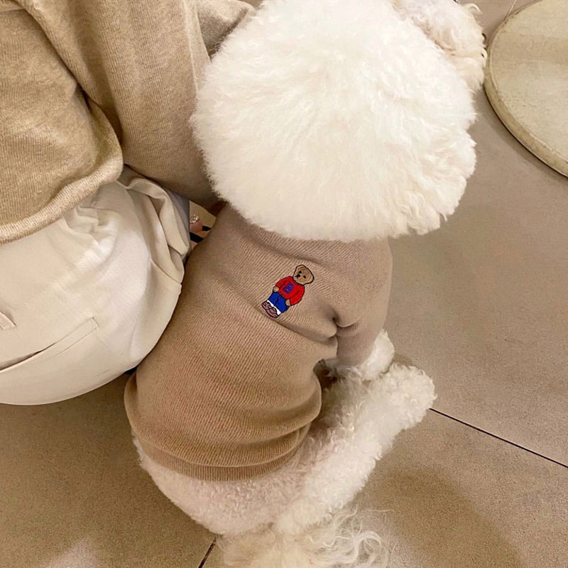 2025秋冬新作 犬服 ペット服 春と秋の犬服テディボーミペットのコキシナレビーベア秋 暖かい スウエット