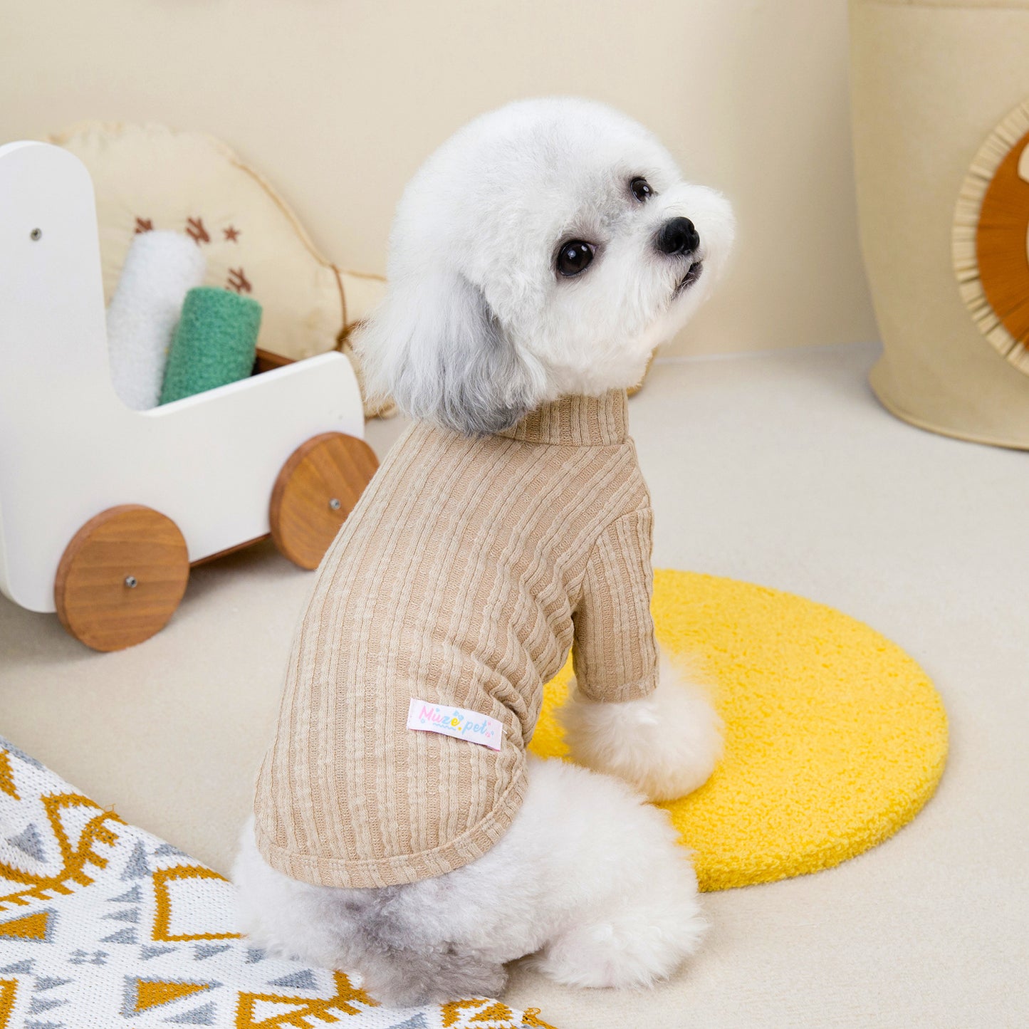 人気犬の服ペット小型犬の服新しいテディよりパンダミミミ韓国ハイネックボトムシャツ