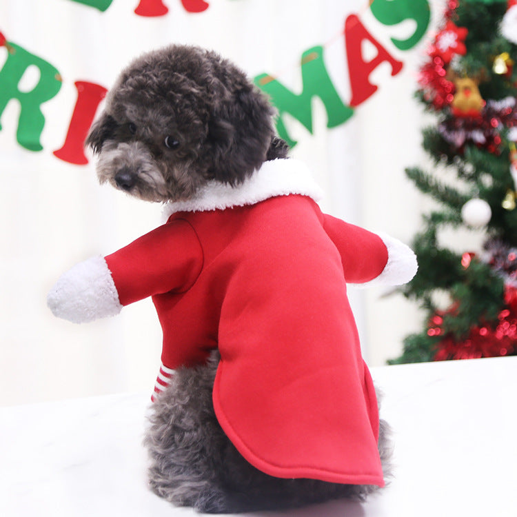 2023年新作入荷 ペット服 犬 服 Tシャツ ドッグウェア中国のビッグドッグと猫サンタクロース犬犬の犬のペット製品秋と冬の豪華なファンボディゴールデンレトリバーの変更