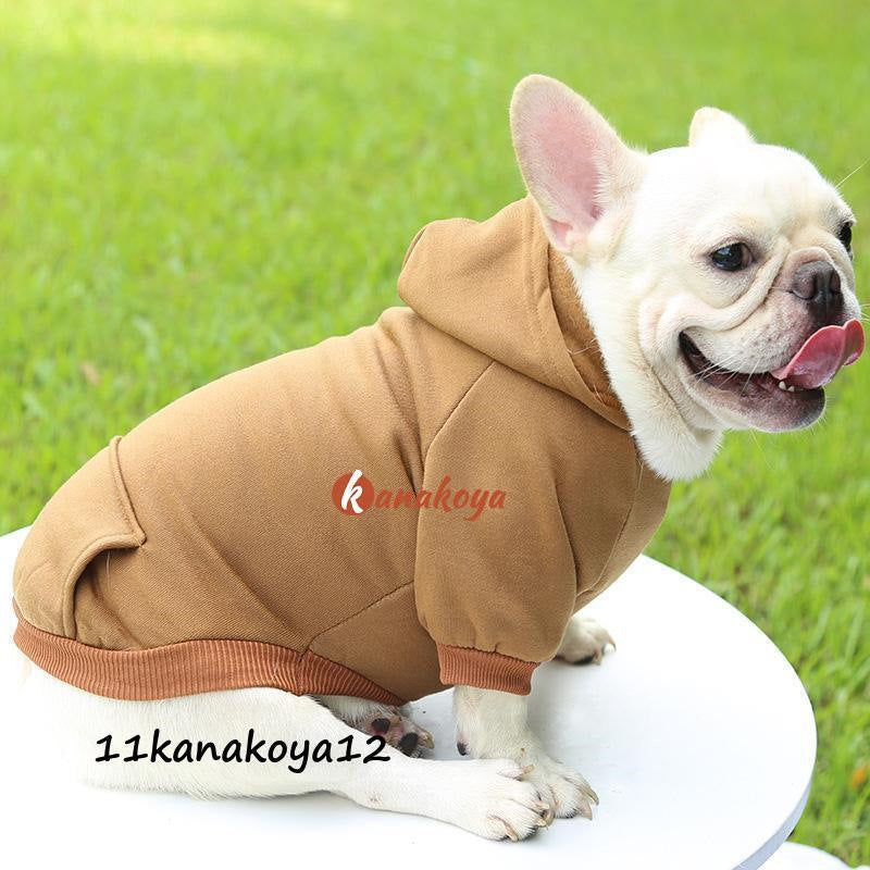 犬 服 ペット用品 犬服 ドッグウェア 裏起毛 パーカー 傷なめ防止 抜け毛 ポケット付き 秋冬 トレーナー 小型犬 中型犬