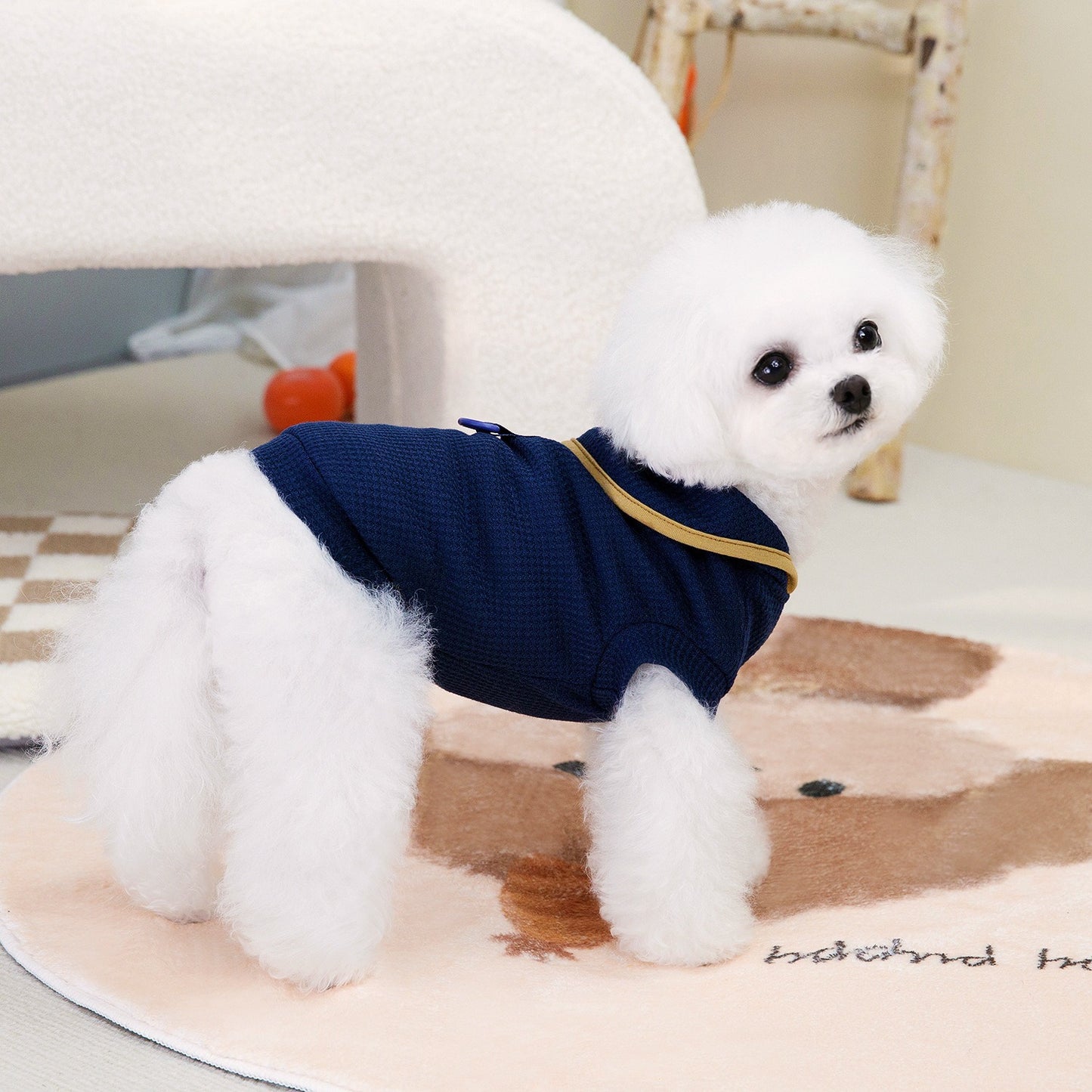 【新作犬猫服 登場】 犬服 ペット服 犬 洋服 春夏子犬服ペットTシャツワッフル猫Tシャツ子犬服