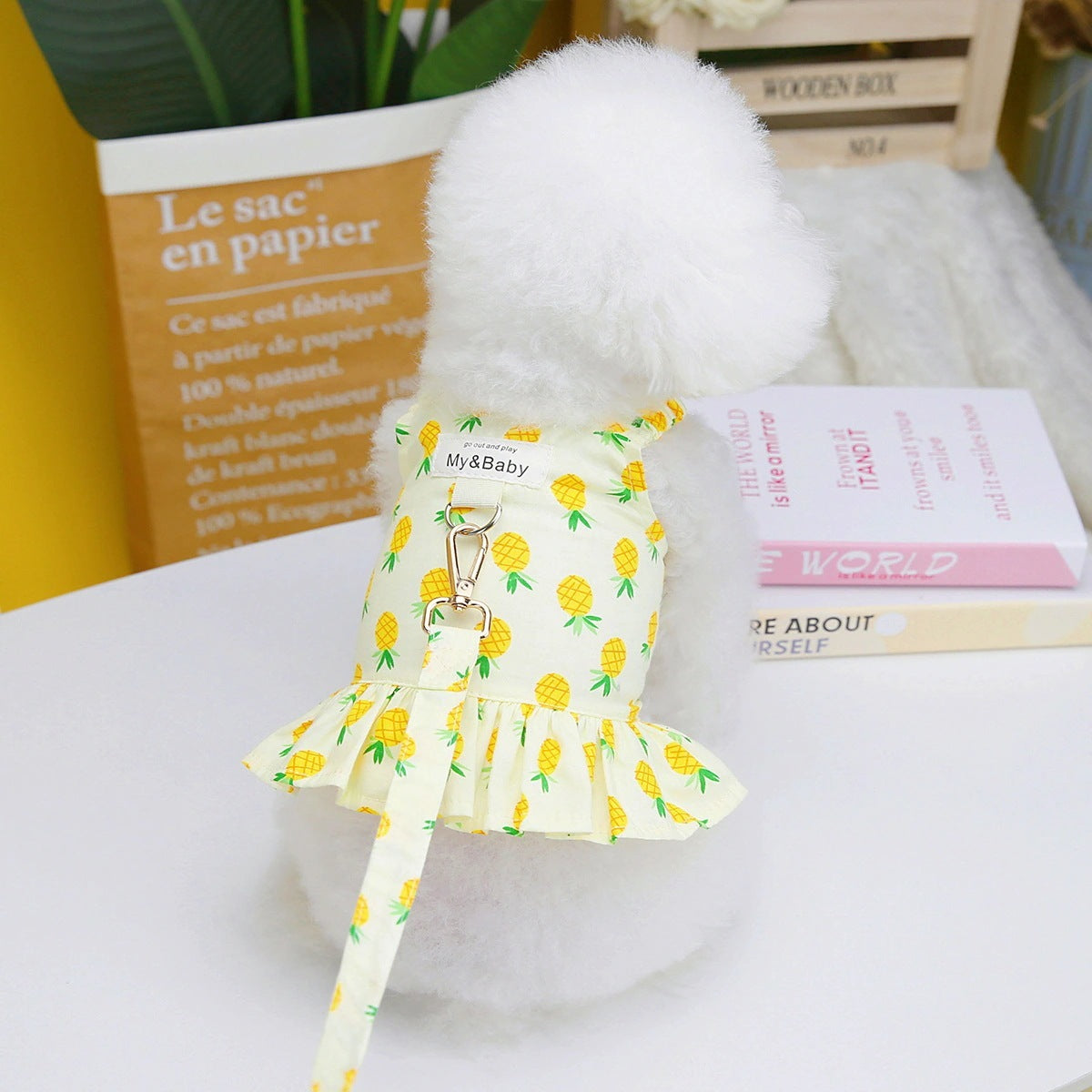 大人気 上品 ペット 服 安い 犬 春 夏 フルーツ 柄 ハーネス ウェア ワンピース かわいい 可愛い ハイブランド 猫 ドッグウェア