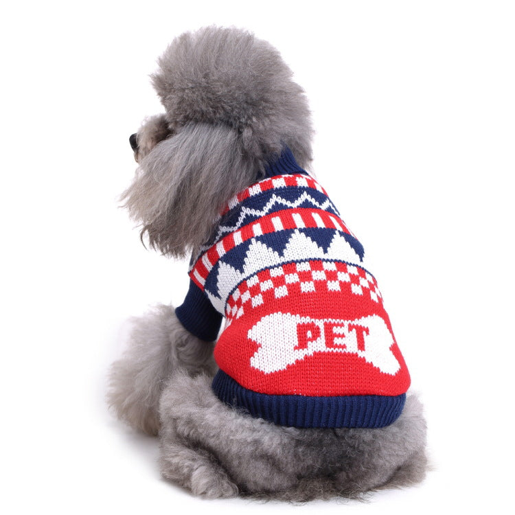 2023年新作入荷 ペット服 犬 服 Tシャツ ドッグウェア犬服クリスマス衣雪花セーターハロウィンペット服セーターヘラジカ衣犬セーター