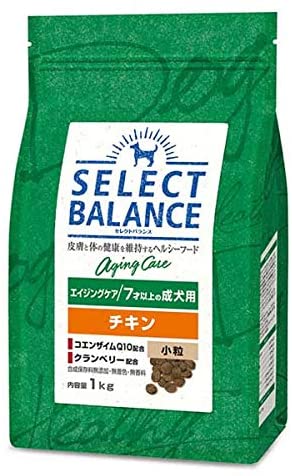 <a href="https://www.qoo10.jp/gmkt.inc/Search/brand.aspx?brandno=109498" target="_blank" class="title_brand" id="btn_brand" title="Select Balance ">Select Balance </a>セレクトバランス エイジングケア チキン 小粒 7才以上の成犬用 1kg