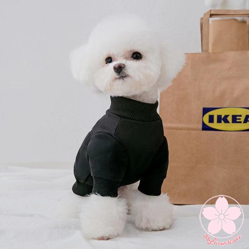 万能流行感 ペット 服 安い 犬 秋 冬 くま柄 モノトーン トレーナー かわいい 可愛い ハイブランド 猫 ドッグ ウェア