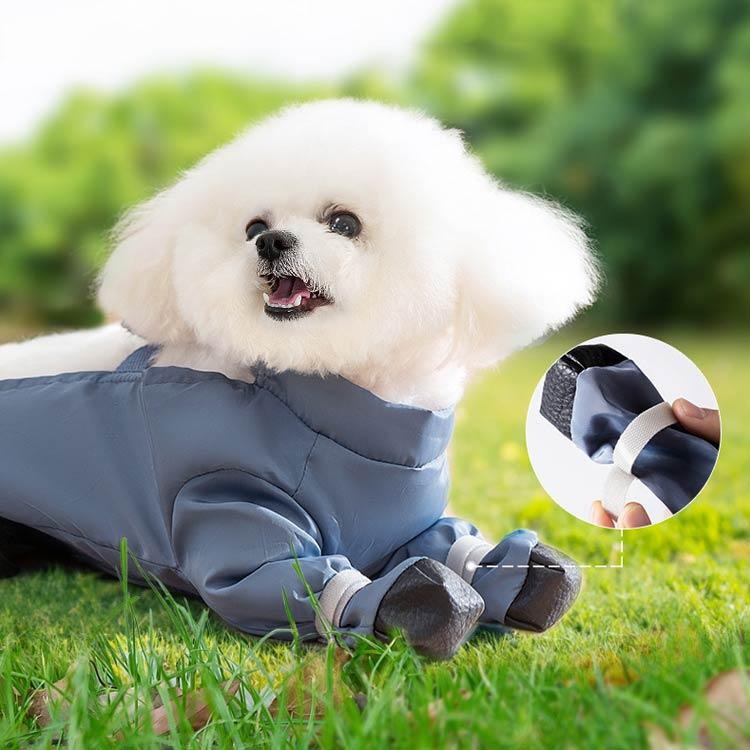 レインコート 脱げない 犬 防水 スペンダー付き犬用パンツ 屋外四本足パンツ 滑り止め 大人の魅力 犬服 犬用レッグカバー 調節可能 レインパンツ サスペンダー付