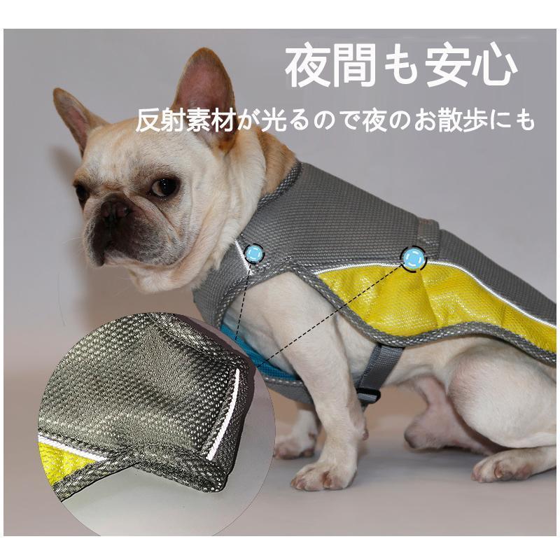 着脱簡単 通気 快適 夏 犬用 夏対策 冷感 ペット 大型犬 着せやすい 中型犬 接触冷感 小型犬 ひんやりベスト 犬の服 熱中症対策 猫用 クールベスト 暑さ対策