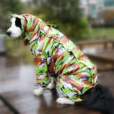 犬用レインコート ペットレインコート 防水 通気 軽量 12-30サイズ 大きいサイズ 汚れ防止 中大型猫犬 ドッグレインコート