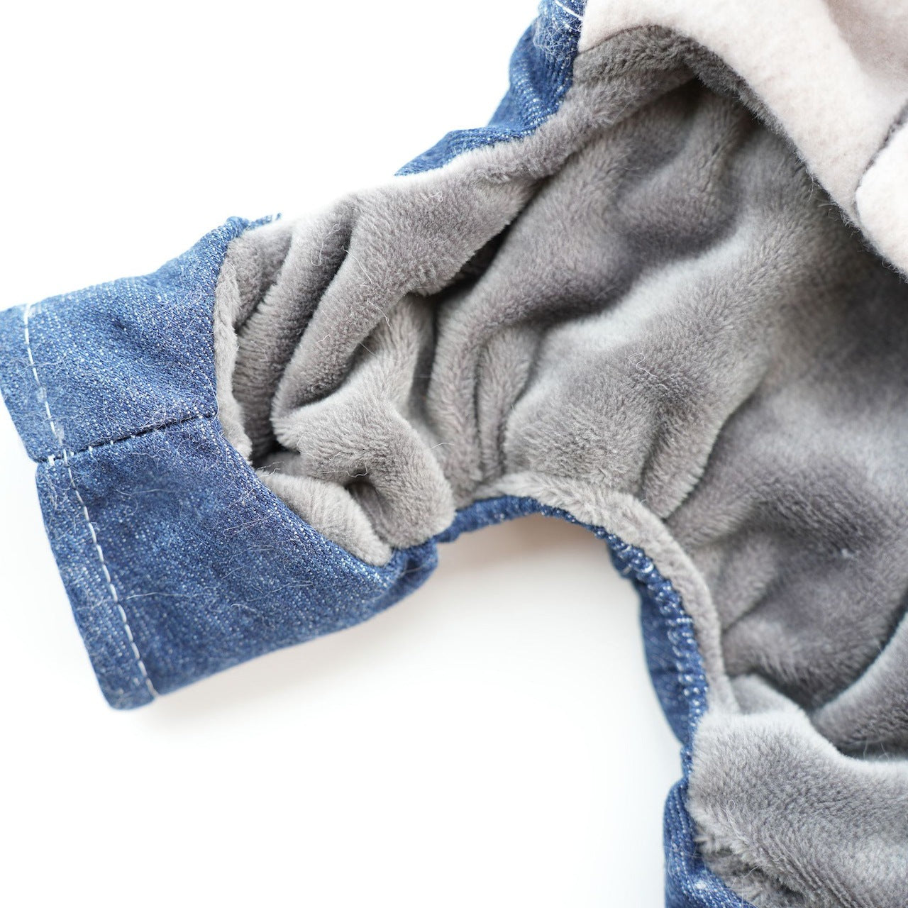 犬服ペット新作秋冬ウェア擦れデニムスーツ犬ビション背中4本足服ズボン2本足服