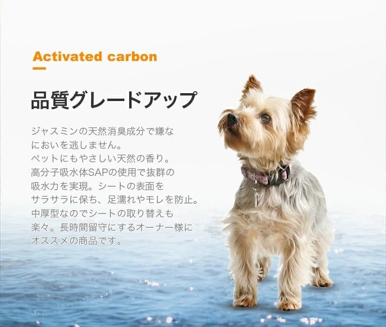 <a href="https://www.qoo10.jp/gmkt.inc/Search/brand.aspx?brandno=109151" target="_blank" class="title_brand" id="btn_brand" title="Honeycare">Honeycare</a>ペットシーツ 中厚型 ジャスミンの香り付き ペットシート厚型 レギュラー92枚*6袋 ワイド46枚*6袋 スーパーワイド20枚*6袋 香り付き サイズの選択
