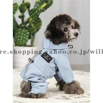 ペット服 ドッグウェア レインコート 犬の服 犬服 雨服 雨具 パーカー フード付き 四足 小中型犬用 雨の日 防水 雨具 お散歩 梅雨対策 着脱簡単
