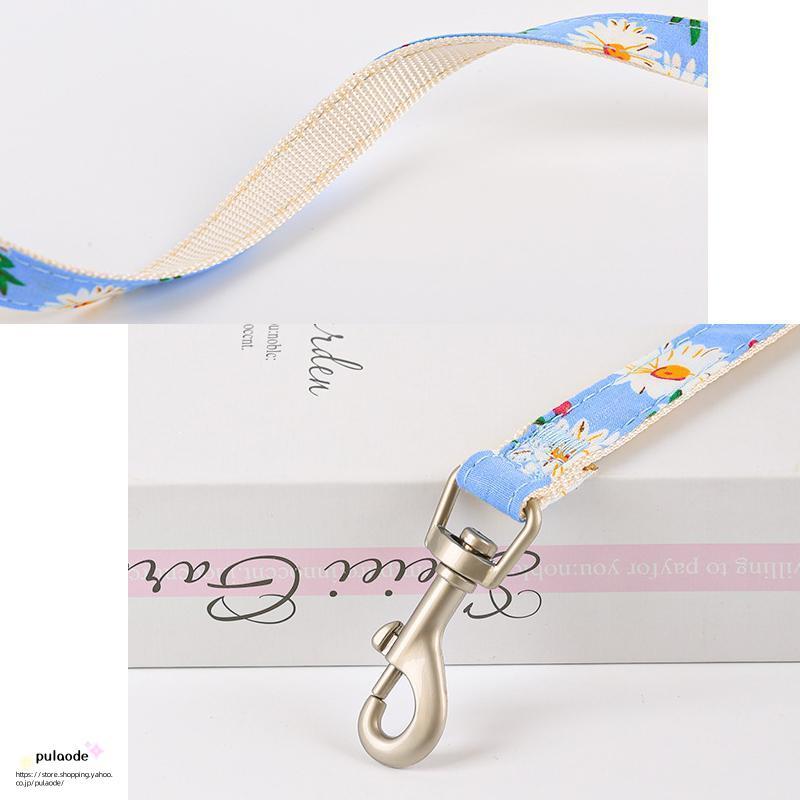 今も人気!ハーネス リード 2点セット ペット用品 ベストハーネス 犬用 猫用 小型犬 ワンピース風 ドッグ リーシュ 胴輪 散歩紐 牽引紐 平紐 花柄 チェッ