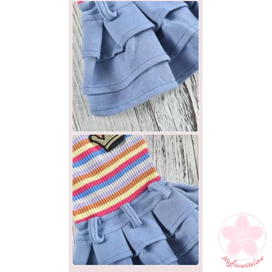 品質いいな新品 ペット 服 安い 犬 春 夏 秋 ボーダー デニム フリル ワンピース かわいい 可愛い ハイブランド 猫 ドッグ ウェア