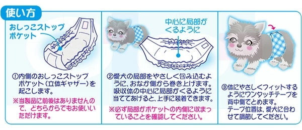 【日本製】 男の子のためのマナーおむつ 犬用おむつジャンボパック 超小型犬用45枚×3(135枚) PMO-705