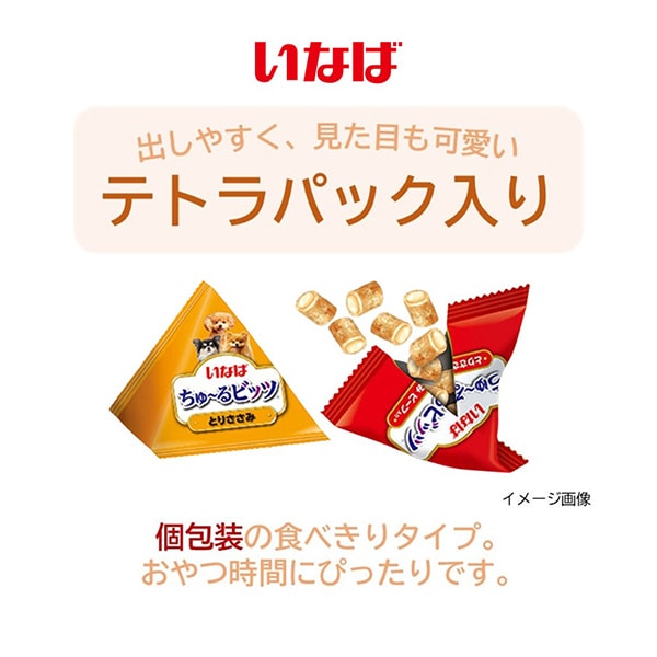 <a href="https://www.qoo10.jp/gmkt.inc/Search/brand.aspx?brandno=77771" target="_blank" class="title_brand" id="btn_brand" title="いなばペットフード">いなばペットフード</a>いなば ちゅ~るビッツ お肉バラエティ 12g14袋