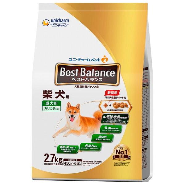 <a href="https://www.qoo10.jp/gmkt.inc/Search/brand.aspx?brandno=18151" target="_blank" class="title_brand" id="btn_brand" title="ユニ・チャーム">ユニ・チャーム</a>ベストバランス カリカリ仕立て 柴犬用 2.7kg