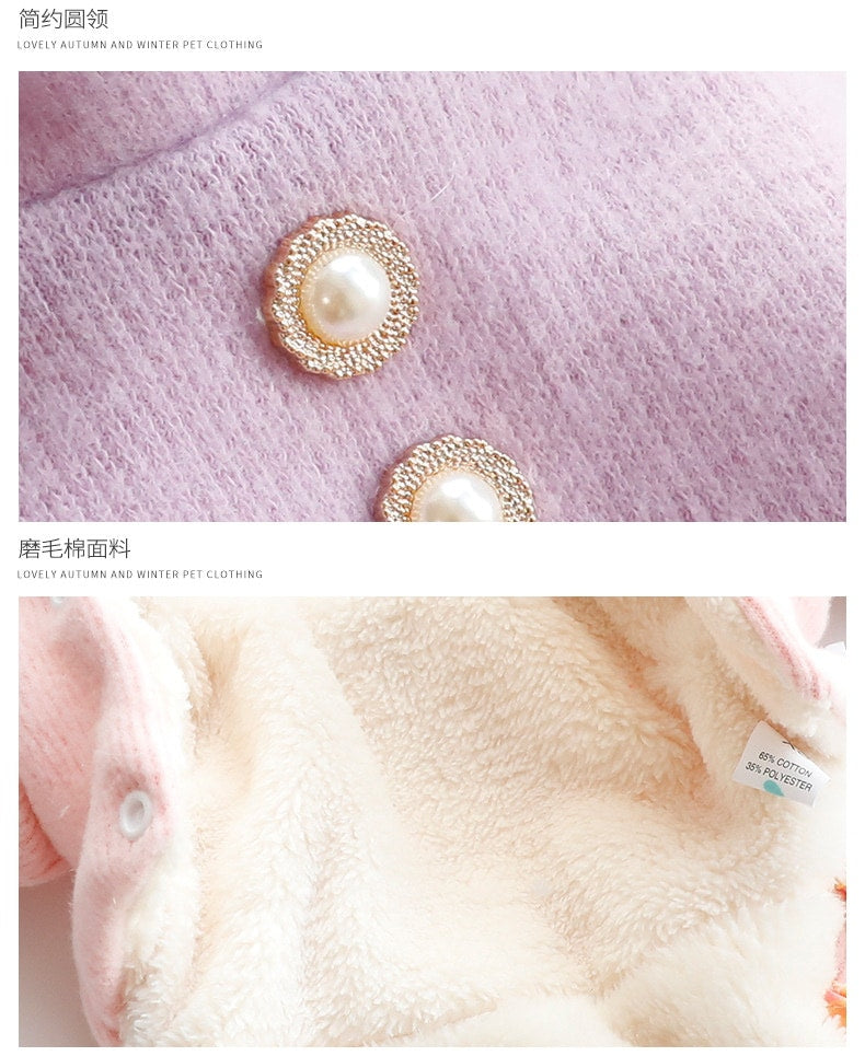 2色の新金犬の服かわいい猫のバブルスリーブロリータお姫様リボン本ピンクワンピース新生ミルク犬のミルク猫の子犬マシュマロ小型犬ペットテディ服CXDZ23