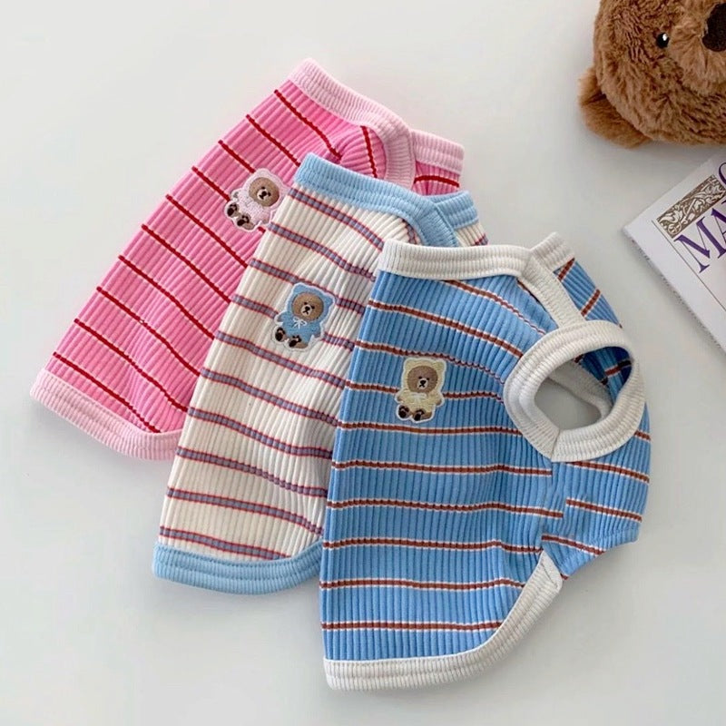 春夏新作 犬服 ペット服 犬 洋服 ペット 犬用品 小中型犬 夏薄型ペットベスト猫小型子犬犬服夏