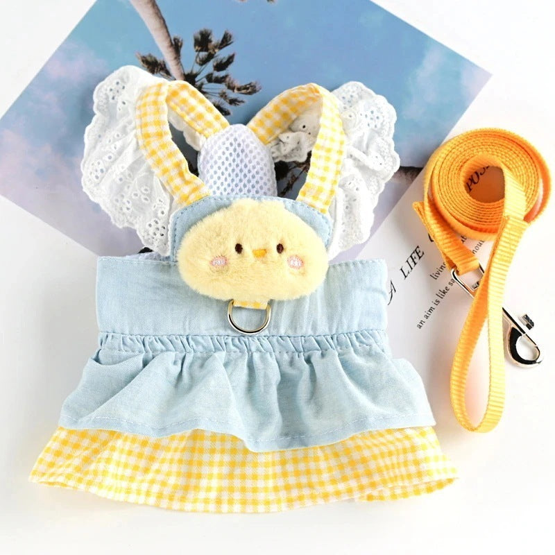 春夏新作 犬服 ペット服 犬 洋服 ペット 犬用品 小中型犬 ペットの犬の服 ワンピース 小型犬 夏 薄い部分 リード付き