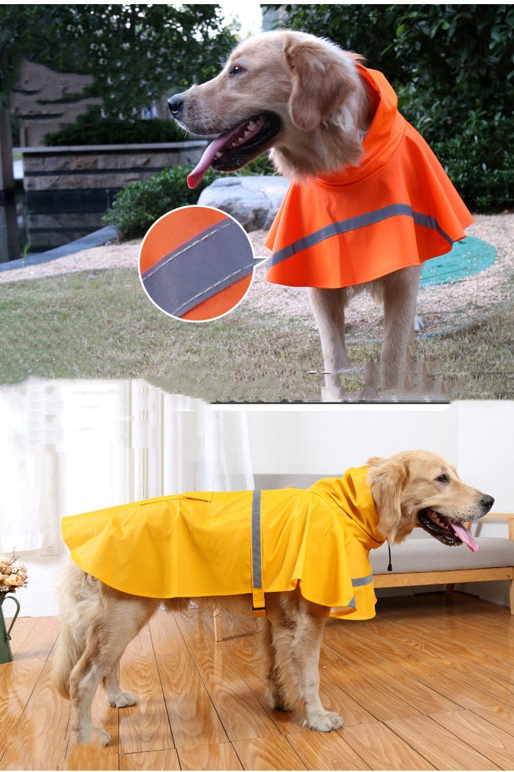 ペット レインコート 犬用 雨具 防水 ポンチョ 小型犬 ペットウェア かわいい 雨天対策 ポケット反射テープ付き 中型犬 大型犬 梅雨 散歩 雨具
