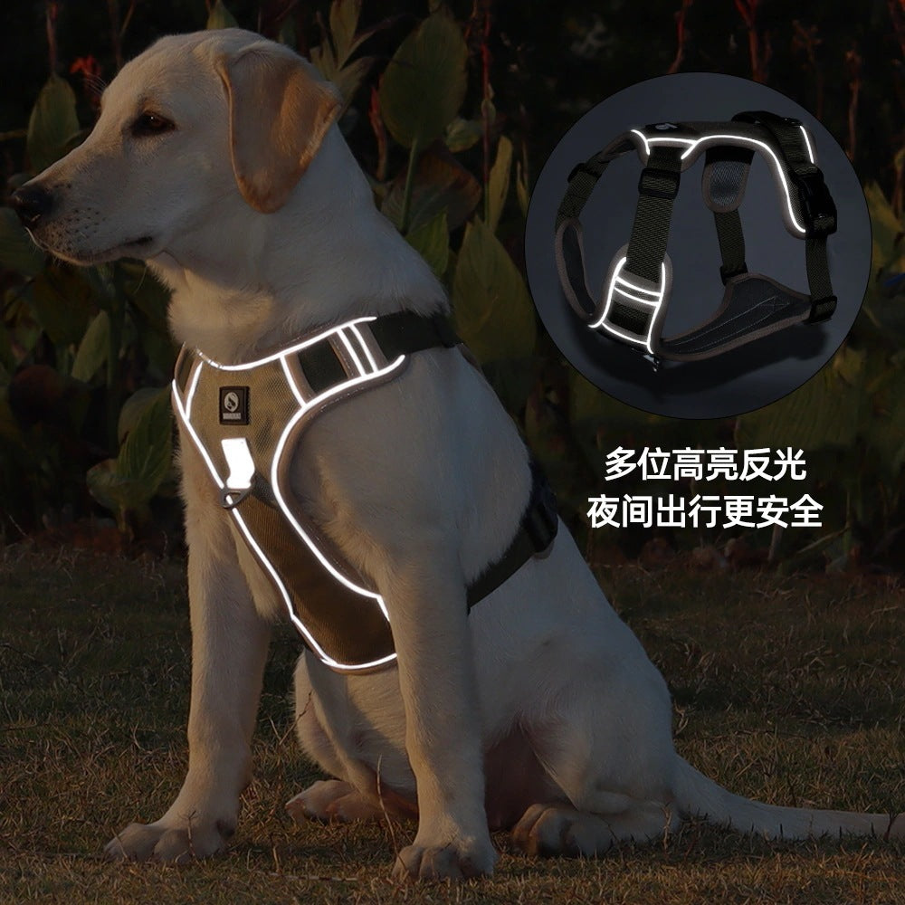 ペットリーシュ大型犬胸ベルト大型犬犬胸反引き裂き摩耗犬胸背中