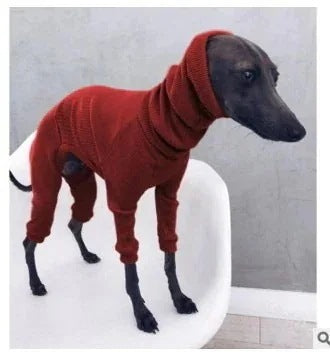 新品掲載！タートルネックドッグウェアペットウェア袖あり中型犬大型犬パジャマイタグレサルーキ犬服ックスリムフィット長袖tシャツカットソー部屋着あったか