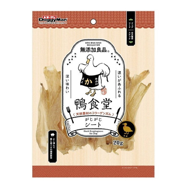<a href="https://www.qoo10.jp/gmkt.inc/Search/brand.aspx?brandno=25753" target="_blank" class="title_brand" id="btn_brand" title="ドギーマン">ドギーマン</a>鴨食堂 がじがじシート 20g