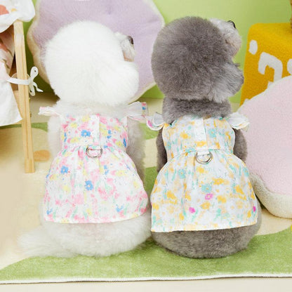早い者勝ち 発売特典ペットウェアワンピースカン犬服ドッグウェア洋服袖なし花柄総柄お散歩お出かけおしゃれかわいい犬いぬペット服