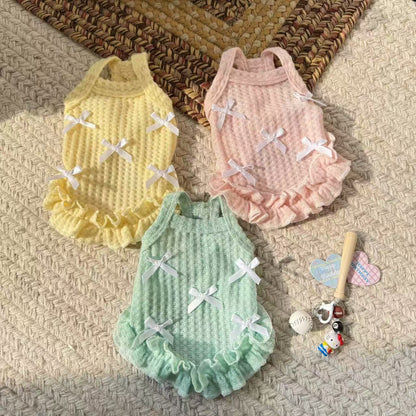 [犬 服]犬 洋服 ins人気商品 2025春夏犬薄型通気性ベスト猫二本足サスペンダーかわいいペットの犬の服
