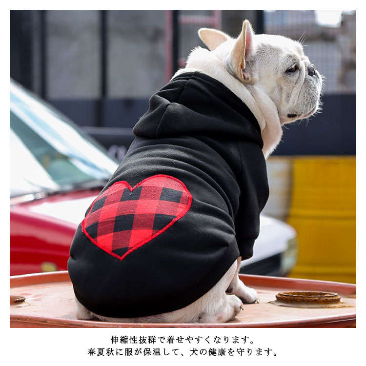メガ割 無中型チェック薄ドッグウエパーカ大型フード付猫犬XS-6スウェッお散小型おしゃ可愛大きいサイ小さいサイズ