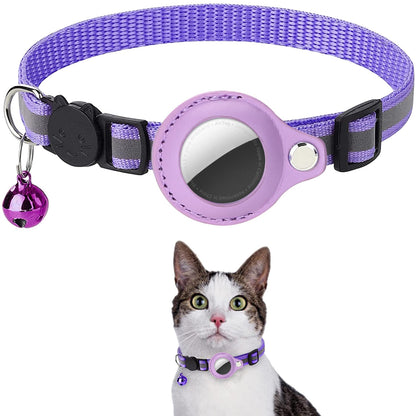 AirTag 保護ケース カバー 紛失防止 首輪 ペット首輪 犬 猫 動物 エアタグ AirTagケース エアタグ 収納ケース 猫首輪 犬首輪 ベル付き サイズ調節可能 反射 迷子 GPS 追跡 軽量