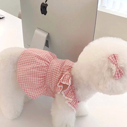 [犬 服]犬 洋服 ins人気商品 ペット夏犬スリングレースドレス子犬猫服薄いスタイル