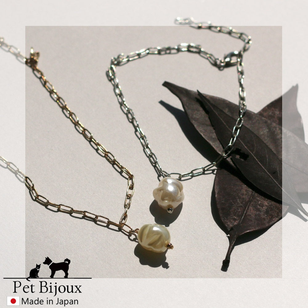 <a href="https://www.qoo10.jp/gmkt.inc/Search/brand.aspx?brandno=121124" target="_blank" class="title_brand" id="btn_brand" title="MELODY ACCESSORY">MELODY ACCESSORY</a>K18GP 送料無料 ドッグアクセサリー 犬用 ネックレス 首輪 チョーカー 犬 いぬ DOG ねこ 猫 ペット パール ゆがみパール バロックパール 淡水パール シンプル