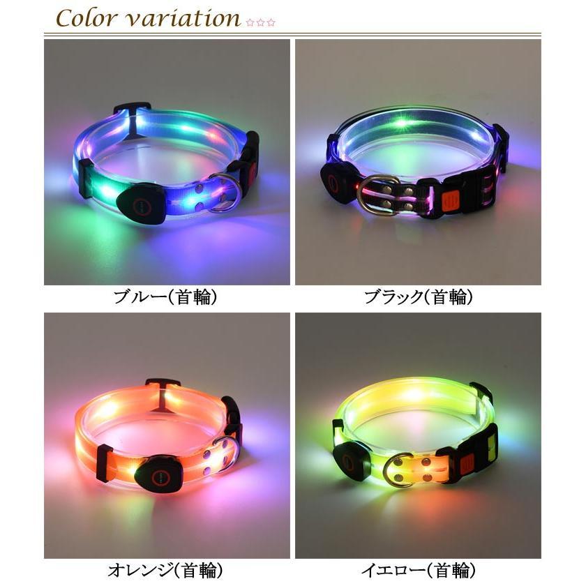 [送&料無料]リード LEDライト式リード LED 光る 首輪 ライト付き カラフル 夜間 USB 充電式 充電式 散歩 犬 発光 幅2.3cm 小型犬 点滅 犬用リード LEDライト式リード