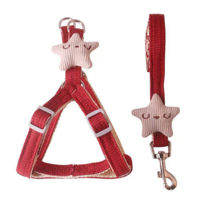 ペット ハーネス リード セット 小型犬用ハーネス 犬用品 猫用 胴輪 軽量 散歩 ソフト胸あて 簡単脱着式 調節可能 4色 サイズ調節可 ドッグウエア ペットグッズ お散歩グッズ ペット用