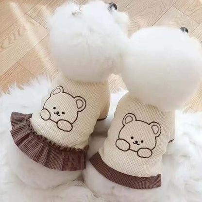 新作セールトイプードル 猫の服 ワンピース ペット服 ドッグウェア 犬の服 小型犬 カットソー Tシャツ 男の子 秋 冬 春 パグ フレンチブルドッグ キャットウェア 半袖 女の子 おしゃれ 部屋着