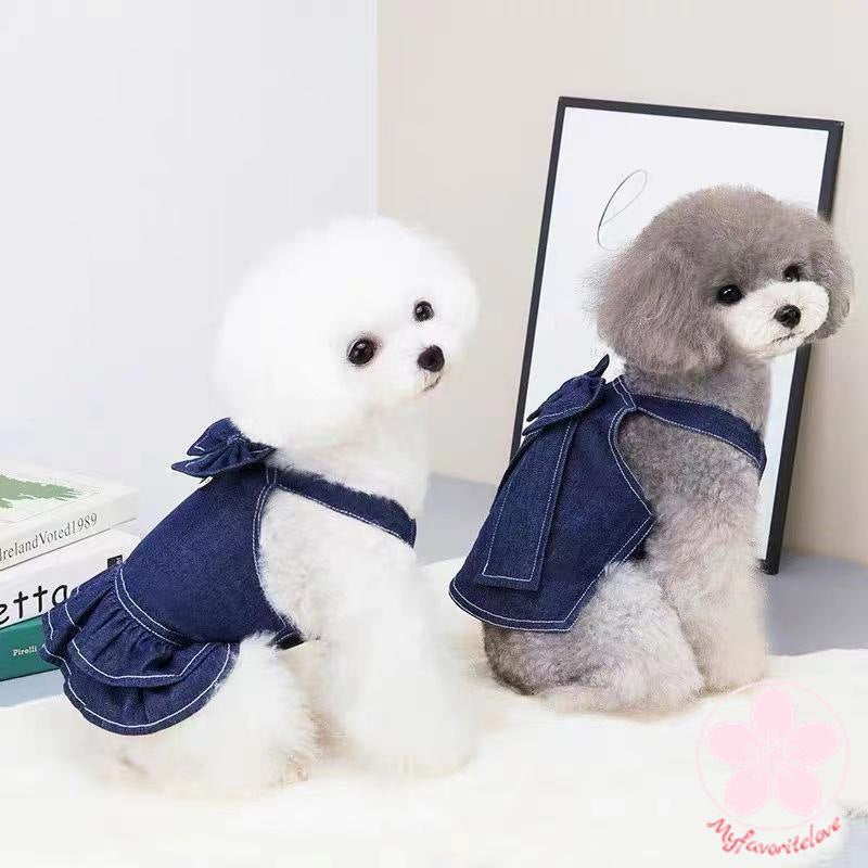 新作 トレンド ペット 服 安い 犬 春 夏 秋 冬 デニム タンクトップ ワンピース かわいい 可愛い ハイブランド 猫 ドッグ ウェア
