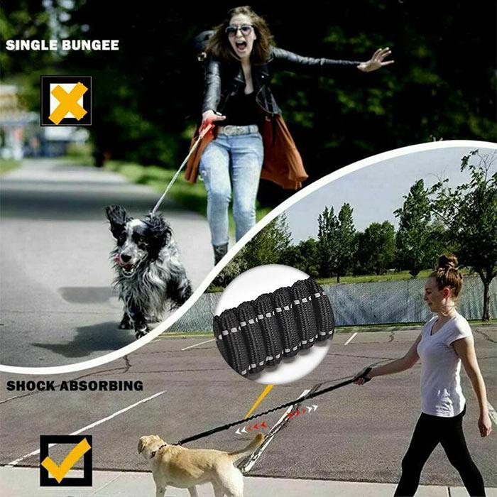 リード ロープ 犬用品 散歩 大型犬 犬用 車載 丈夫 ダブルハンドル ペット 犬用品 伸縮性 反射素材 ペットグッズ おでかけ 犬リード 中型犬 シートベルト