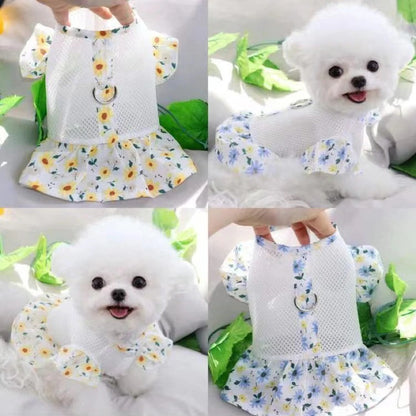 大人気 上品 ペット 服 安い 犬 春 夏 花 柄 ワンピース かわいい 可愛い ハイブランド 猫 ドッグ ウェア