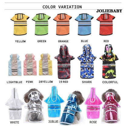 犬 レインコート 犬用レインコート レインウェア ドッグウェア カッパ 合羽 犬の服 フード付き 小型犬用 中型犬用 犬服 雨服 雨具 パーカー