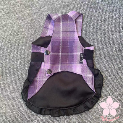 超目玉新品 ペット 服 安い 犬 春 夏 ギンガム チェック フリル ワンピース かわいい 可愛い ハイブランド 猫 ドッグウェア