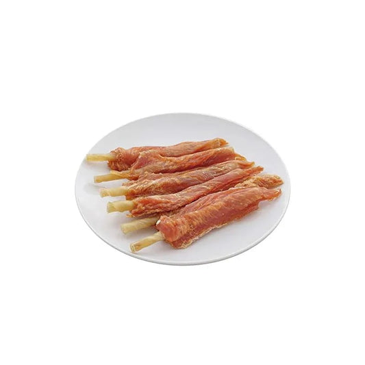 【即納】アイリスオーヤマ 犬用おやつ まるごと肉巻きジャーキーガム 16本 (農林水産省認定) チキン 16個 (x 1)