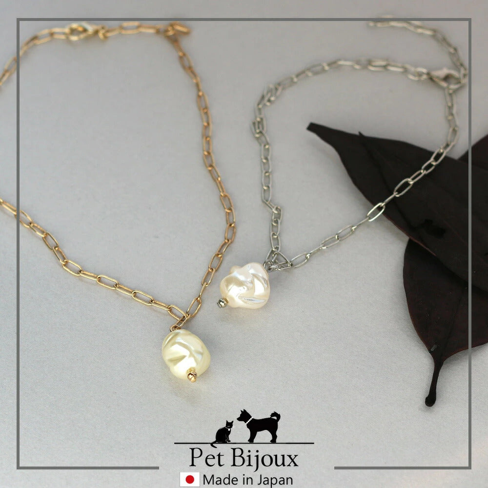 <a href="https://www.qoo10.jp/gmkt.inc/Search/brand.aspx?brandno=121124" target="_blank" class="title_brand" id="btn_brand" title="MELODY ACCESSORY">MELODY ACCESSORY</a>K18GP 送料無料 ドッグアクセサリー 犬用 ネックレス 首輪 チョーカー 犬 いぬ DOG ねこ 猫 ペット パール ゆがみパール バロックパール 淡水パール シンプル