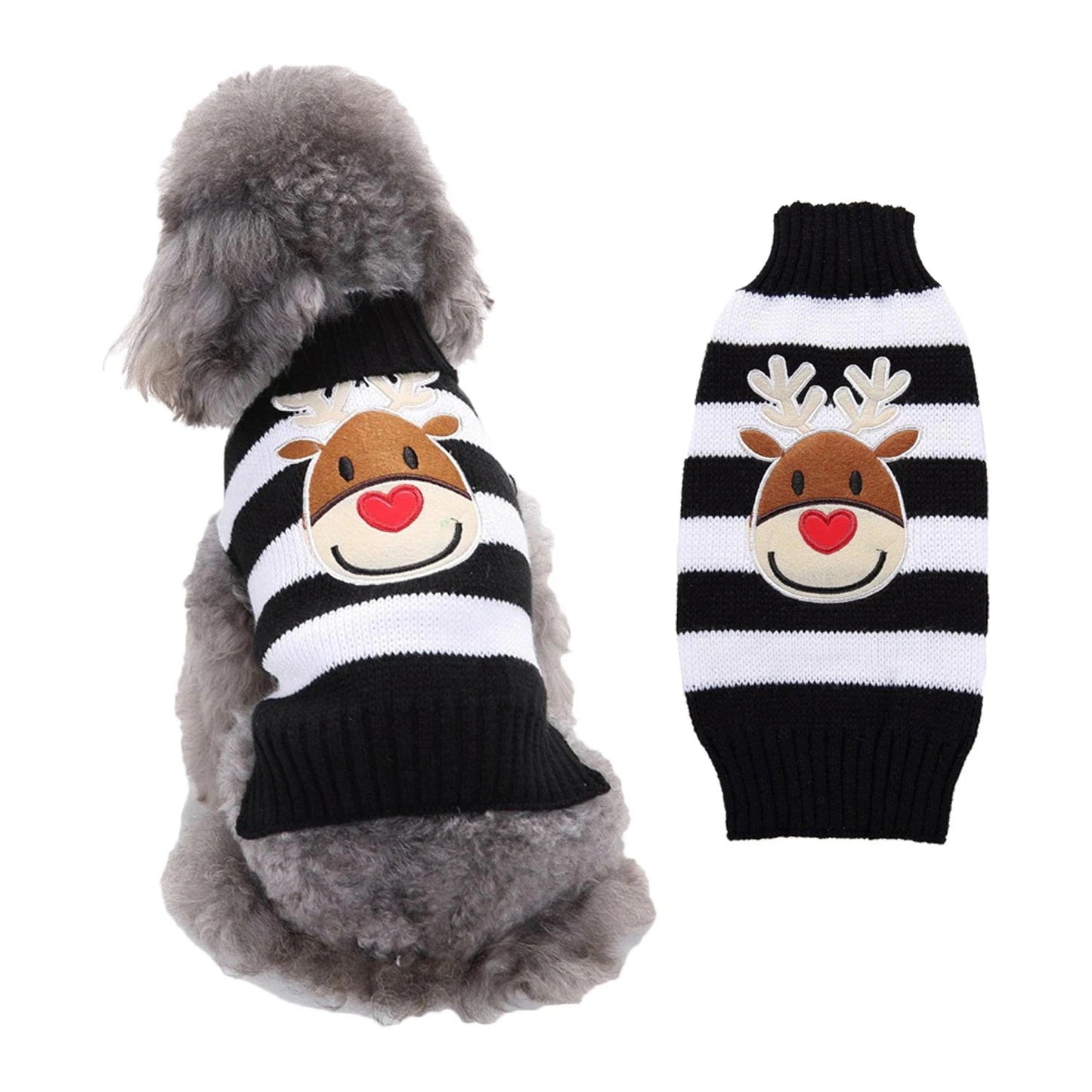 人气新作ペット服 中小型犬VIPテディニューファーザークリスマスペットニットジャンパー犬の服 ペット服